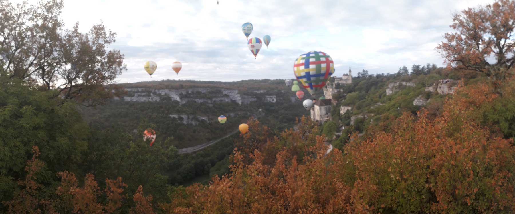 Vol de montgolfières à Rocamadour